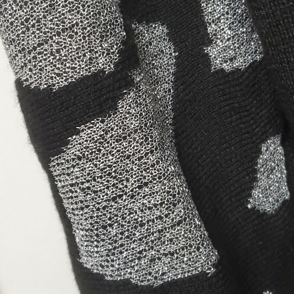 Black and Glitter Silver Sweater Dress - Picture 5 of 12